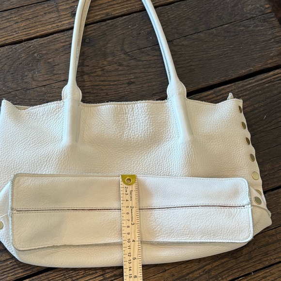 Hammitt Calla Lily White Elegant Leather & Gold Tote Bag Purse Like New Handbag - Picture 11 of 15
